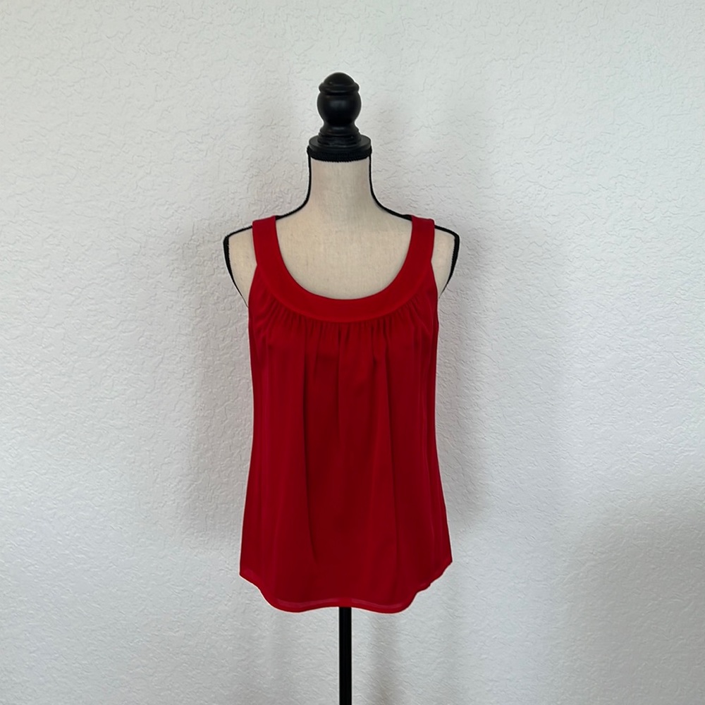 St John Couture Red Silk Camisole Size S